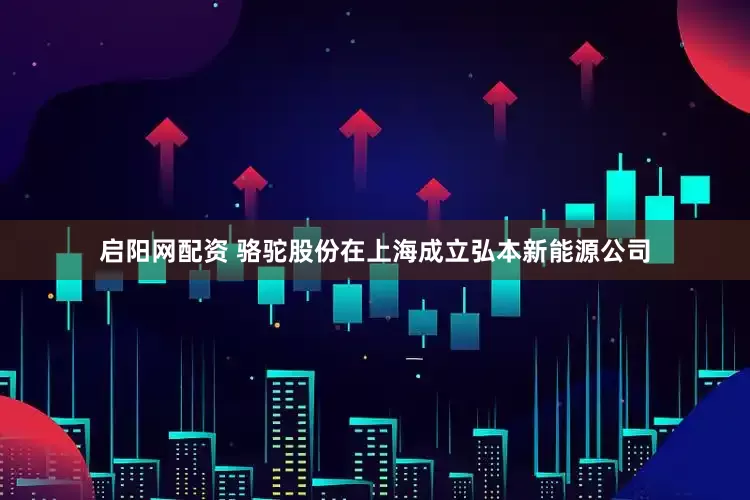 启阳网配资 骆驼股份在上海成立弘本新能源公司